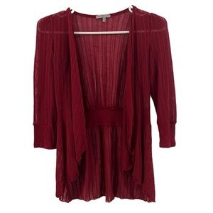 Charlotte Russe Red Kimono Cardigan
